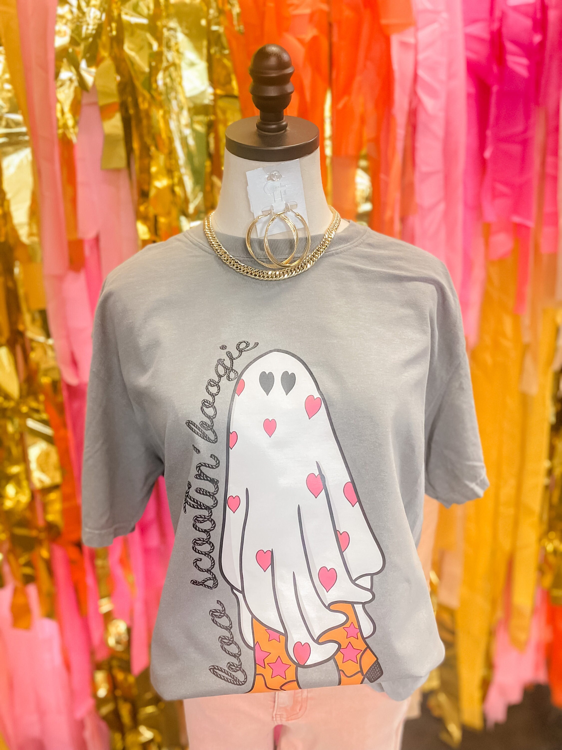 Boo Scootin’ Boogie Tee, Halloween shirt, gifts for her, ghost shirt, Cute Halloween Tee, Howdy Ghost, Funny Halloween Tee