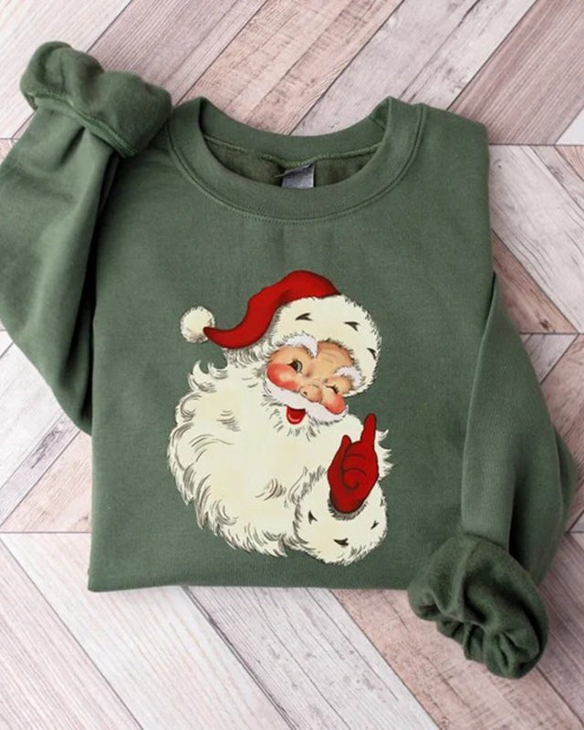 Santa Sweatshirt, Retro Santa Sweatshirt