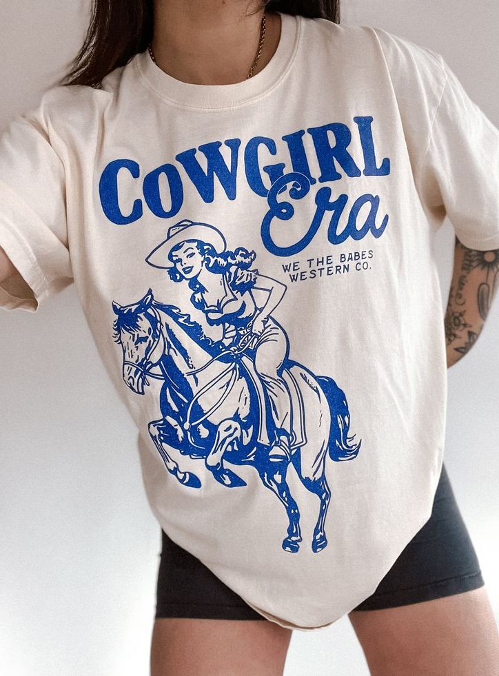 Cowgirl Era Vintage inspired western aesthetic shirt outfit, Shirt Outfit Idea