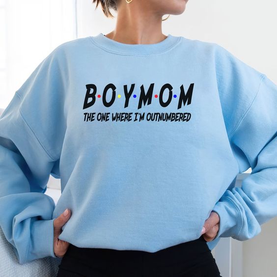 Boy Mom the One Where I’m Outnumbered Sweatshirt