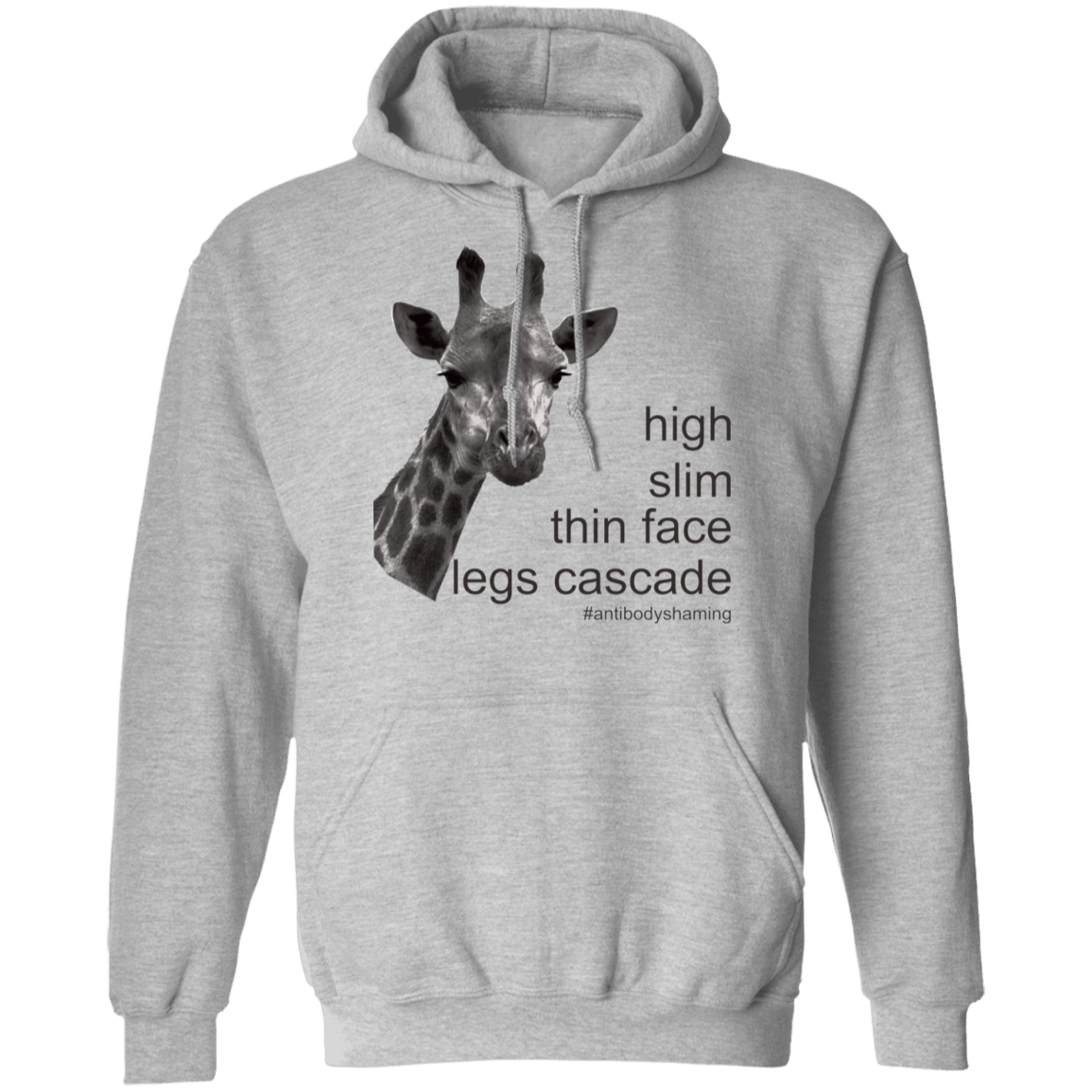 Antibody Shaming Giraffe Body Pullover Hoodie