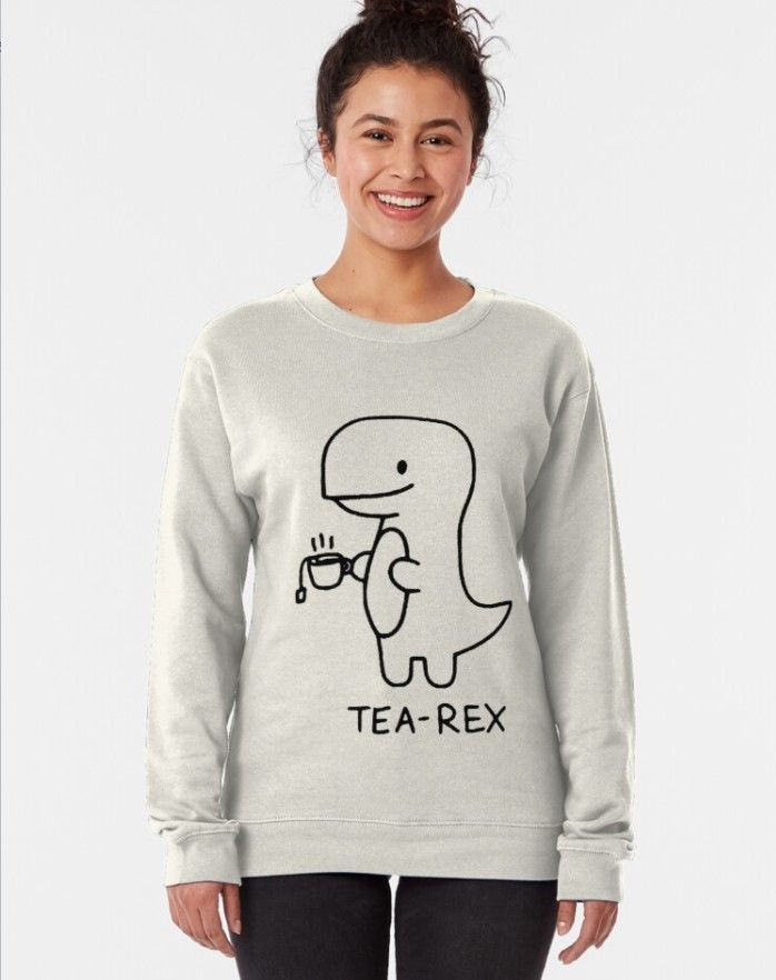 Tea Rex Tea Drinking Dinosaur Sweatshirt