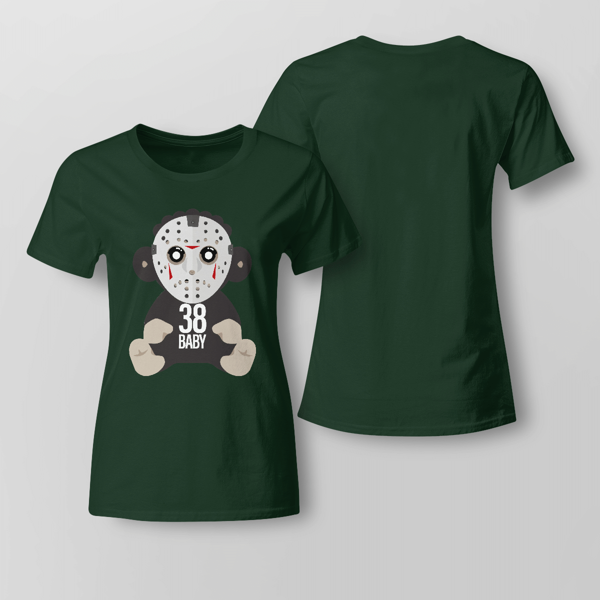 38 Baby Monkey Jason Mask  Ladies T-Shirt