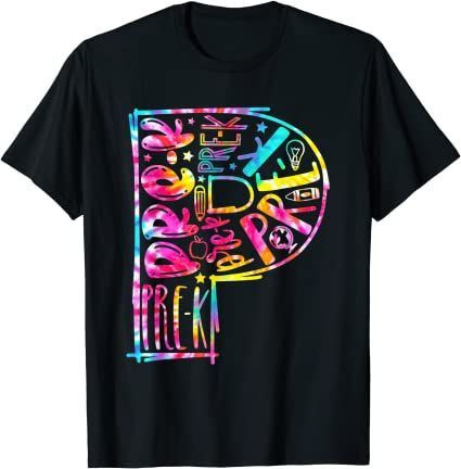 Back To School 2021 – Tie Dye Typography Pre-K Back To School T-Shirt For Kids  Boys