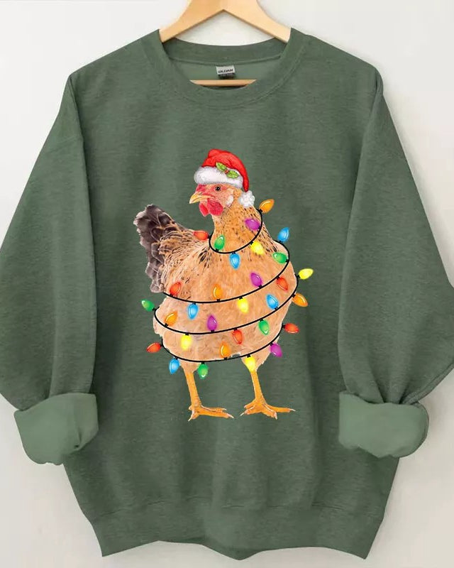 Chicken Christmas Sweatshirt