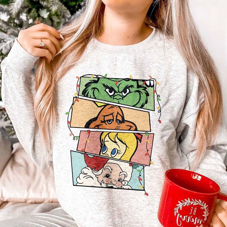 Toperth Retro Grinch Family Christmas Sweatshirt, Halloween Costume Ideas