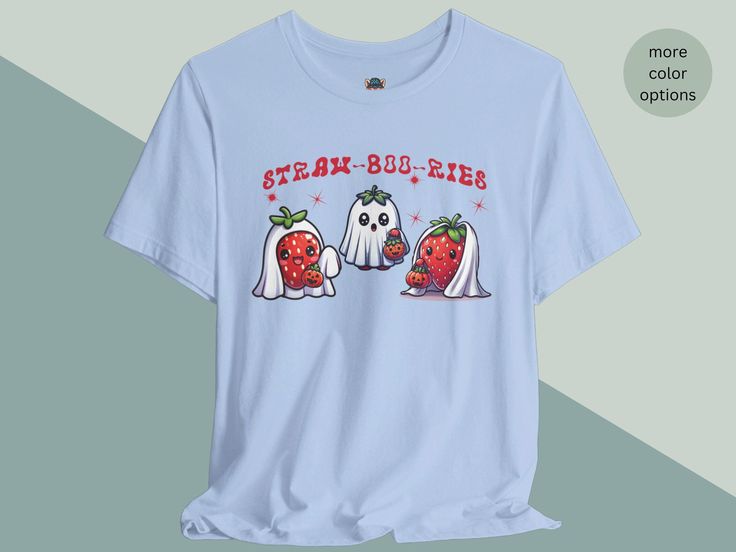 Cute Halloween Ghost Shirt, Strawberry Shirt, Pinkoween Halloween Ghost Shirt, Cute Fall Shirt, Graphic Tee, Retro Spooky Season Shirt