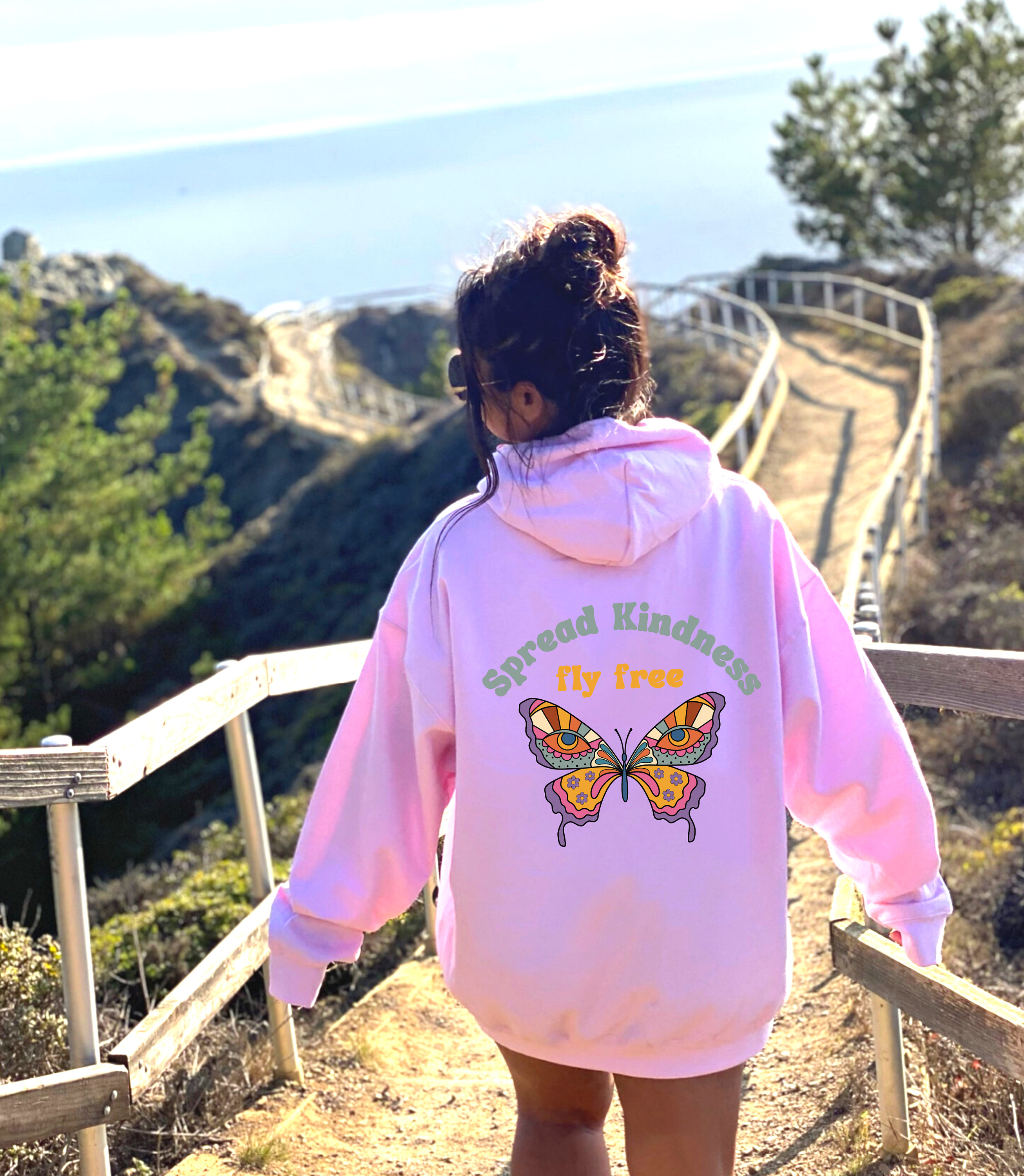 Spread Kindness Fly Free Hoodie VSCO Hoodie Trendy Hoodie Aesthetic Hoodies Butterfly Sweatshirt Oversized Hoodie Kindness Sweatshirt