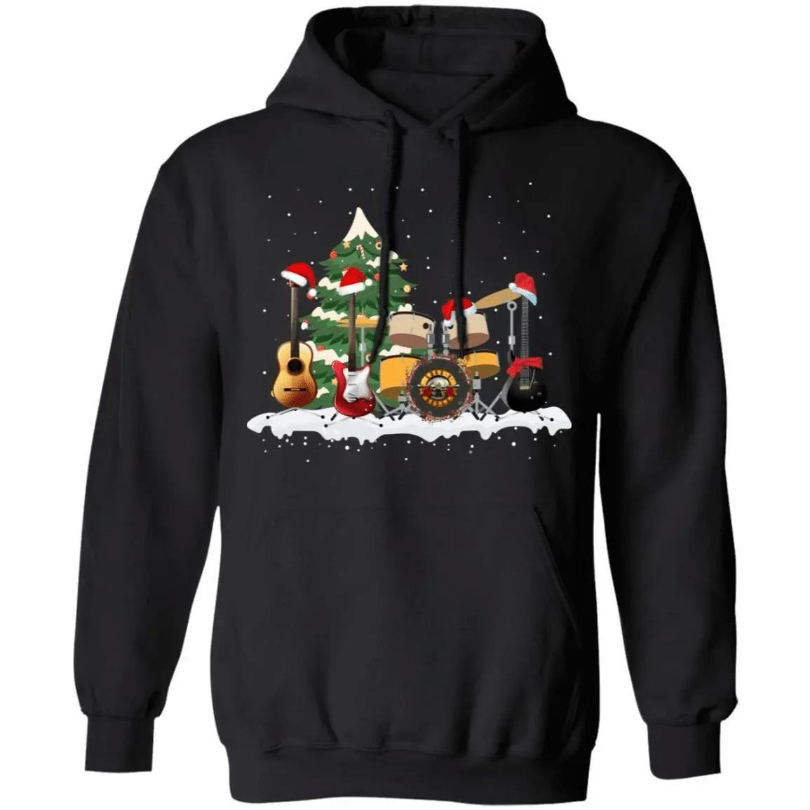 Xmas Hoodie Guns N Roses Rock Band Christmas Hoodie Cool Xmas Gift Tt12