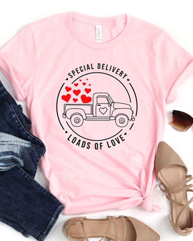 Valentines Truck With Heart Shirt