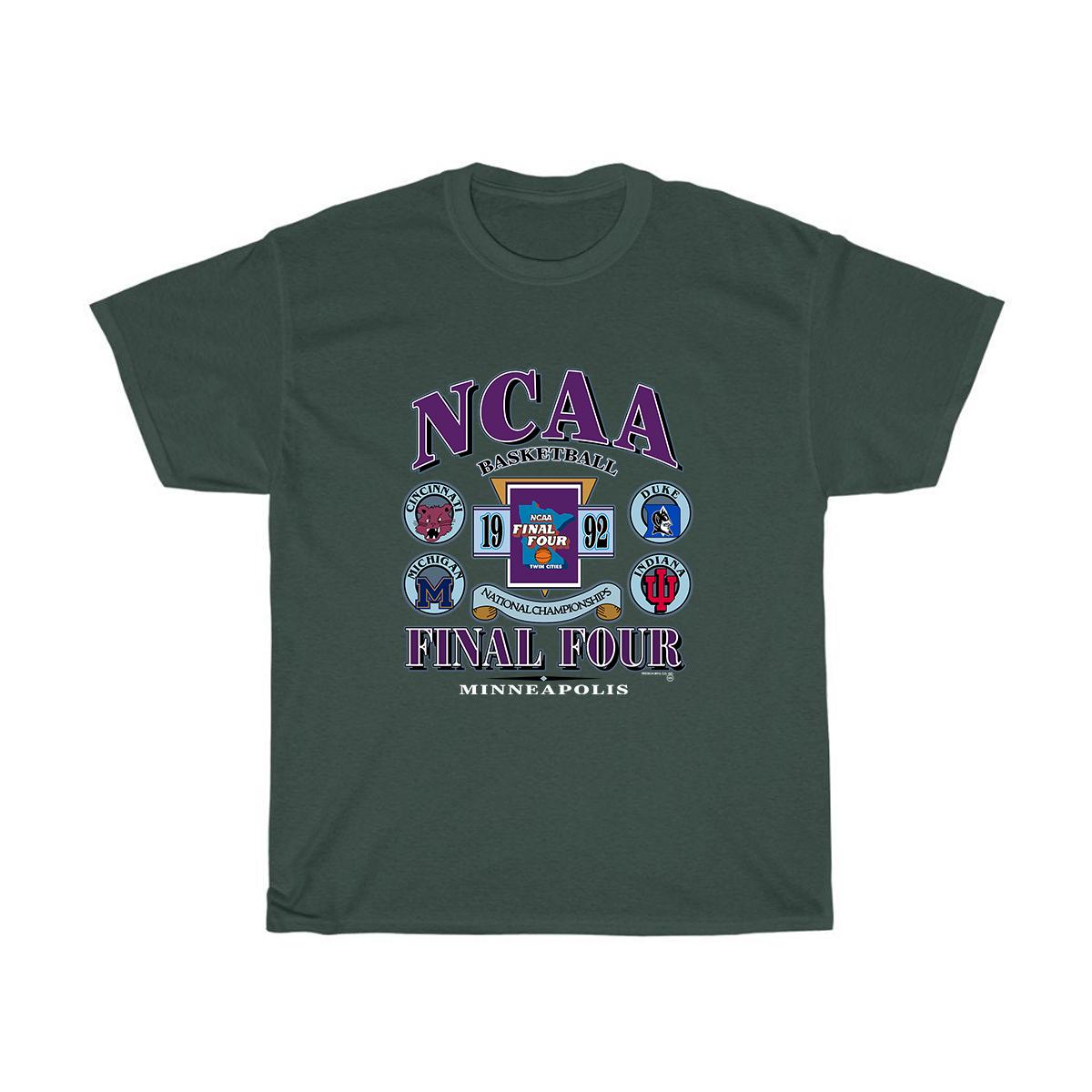 Vintage 90s NCAA Final Four T Shirt, Playful T-Shirt, Fun and Expressive, Shirt Outfit Idea