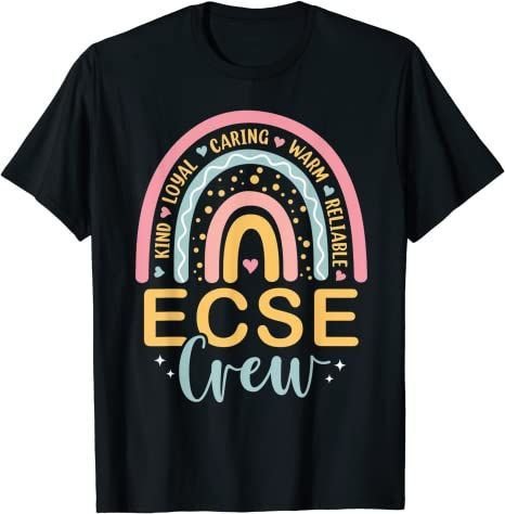 Back To School 2021 – Early Childhood Special Education Sped Rainbow Ecse Crew T-Shirt