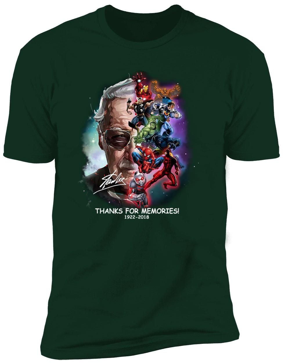 Stan Lee Superheroes Thanks For Memories Premium Men Shirt