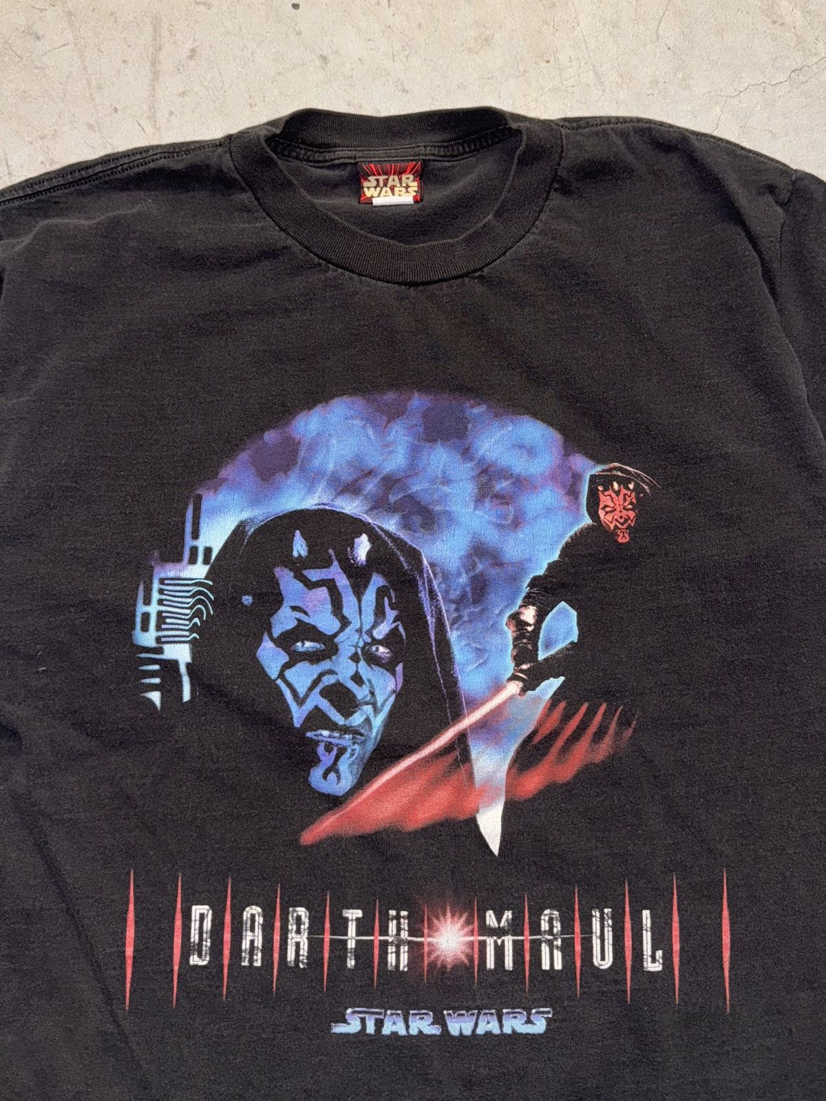 Crazy Vintage 90s Star Wars Darth Maul Faded Black Tee, Shirt Outfit, Gift For Men, For Women