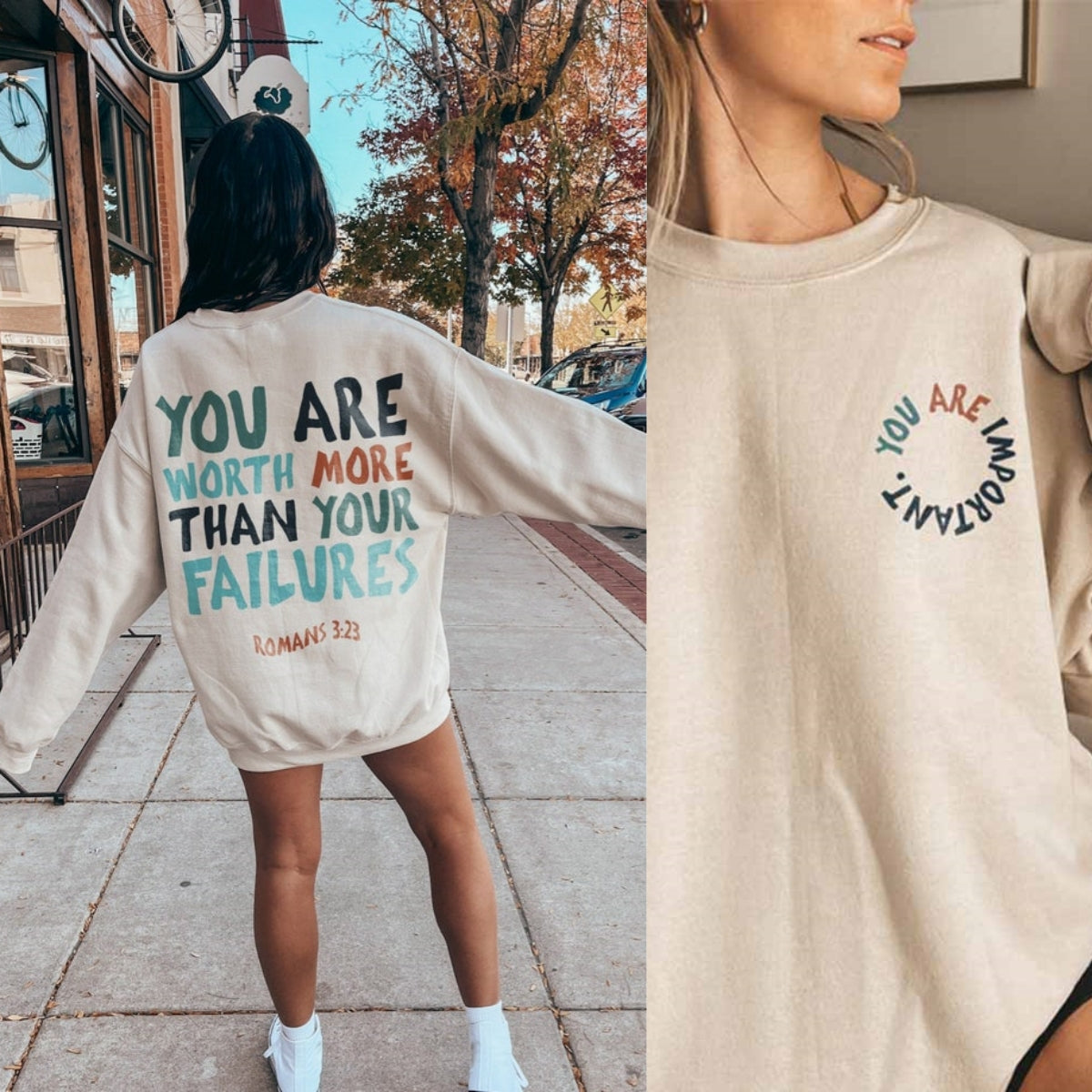 You Are Worth More Faith Crewneck Sweatshirt