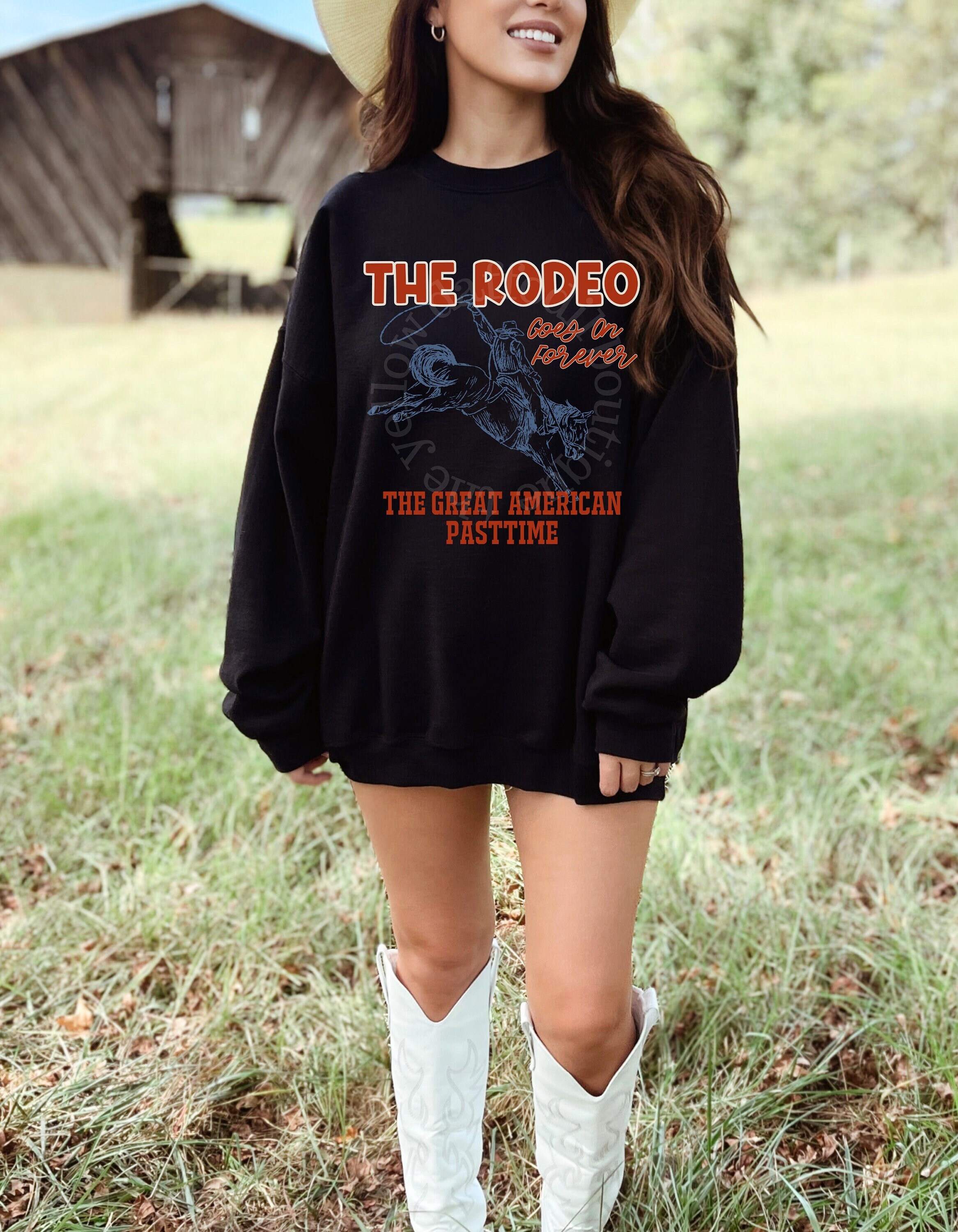 Rodeo Sweatshirt, Retro Cowboy Sweater, Rodeo Sweater, Cowboy Sweater, Desert Sweater, Western Sweater, Country Girl Sweater, Rodeo Gift