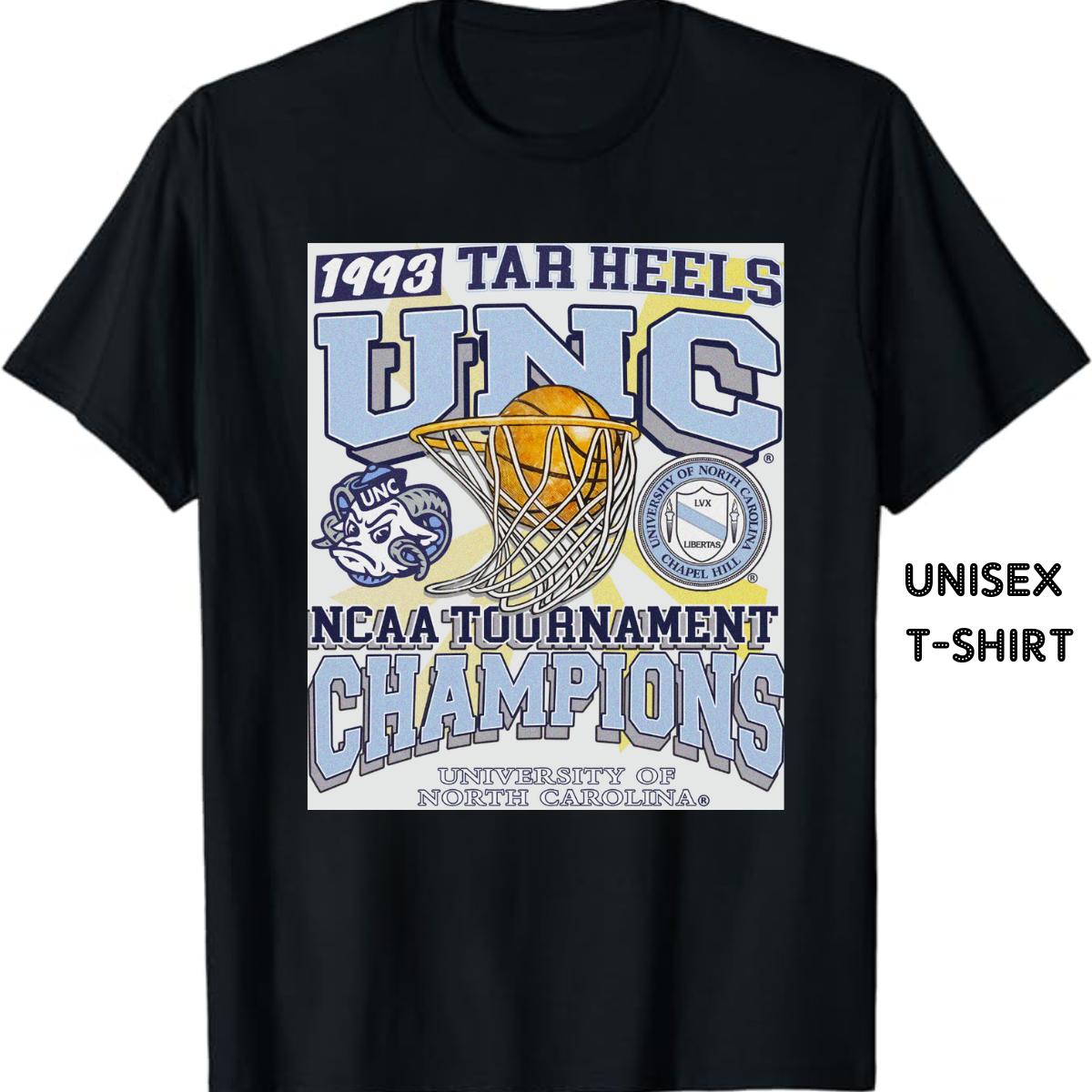 University Of North Carolina Tournament Champs Ncaa Merch T-shirt, Vintage Ncaa T-Shirt, Unisex Tee, Shirt Outfit Idea