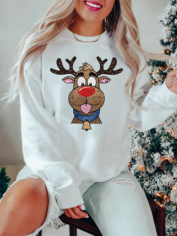 Sparkly Glitter Retro Christmas Sweatshirt