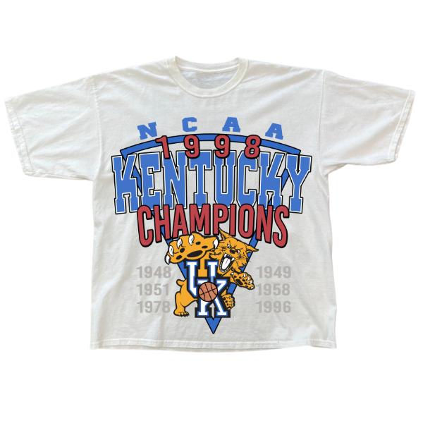 Vintage 90s Kentucky Wildcats 1998 NCAA Shirt, Mens 90s NCAA Final Four Basketball T-shirt, Casual shirt, Vintage Graphic tees, Shirt Outfit Idea