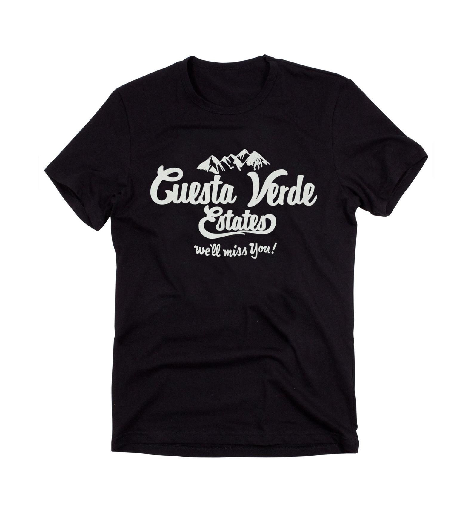 Cuesta Verde Estates /Unisex Black Graphic T Shirt